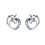 Silver Stud Earrings, Silver Earrings With Colored Zircon Silver Studs Surprise Gift 1