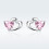 Heart-Shaped S925 Sterling Silver Earrings With Gemstone Studs Surprise Gift 1