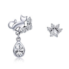S925 Sterling Silver Cat Vintage Earrings For Women Surprise Gift