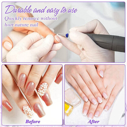 6 Pieces Nail Carbide 5 in 1 Bit Multi-Function Tapered Shaping Nail Drill Carbide Nail Drill Bit Use for Both Left 1
