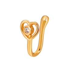 U-Shaped Nose Clip, Copper And Zircon-Set, Color: G-227 Gold. Surprise Gift