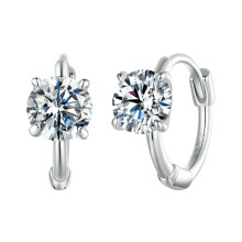 S925 Sterling Silver Moissanite Plated Earrings (Mse064) Surprise Gift