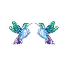 S925 Sterling Silver Platinum Bird Animal Earrings (Bse989) Surprise Gift