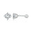 Σκουλαρίκια-Βάση Moissanite με Κείμενο από Ασήμι S925 (Mse050) Δώρο-Έκπληξη 1