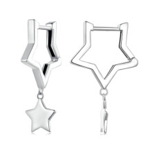 Sterling Silver S925 Five-Pointed Star Earrings Surprise Gift