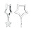 Sterling Silver S925 Five-Pointed Star Earrings Surprise Gift 1