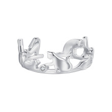 Scr944-E Sterling Zilveren S925 Schattige Kat Verstelbare Ring Verrassingscadeau