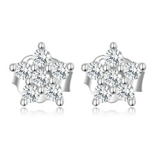 S925 Sterling Zilveren Mini Bloem Oorstekers voor Dames (Zilver) Verrassingscadeau