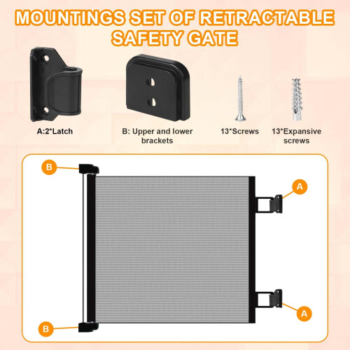 Retractable Stair Gate Replacement PartDog Gate Extension Kit Baby Gat 1