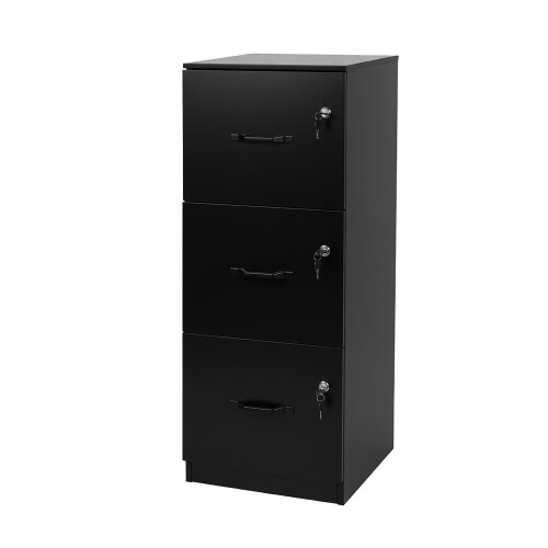 Hanging File Cabinet, 3 Drawers, Lockable, Compact 1