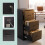 Hanging File Cabinet, 3 Drawers, Lockable, Compact 5