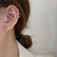 Elegante en luxueuze dubbellaagse pareloorbellen met diamanten versiering voor dames, specificatie: Eh0536 (één paar) Verrassingscadeau