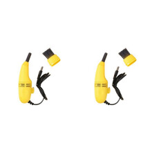 2X Datordammsugare, Tangentbordsdammsugare USB-Dammsugare Symaskinsdammsugare Gul