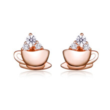 Coffee-Colored Earrings, Simple Women'S Jewelry Surprise Gift