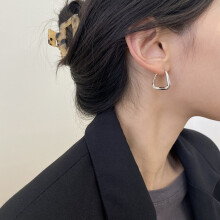 S925 Silver Needle Earrings For Women - Minimalist Style, Simple And Elegant, Large Silver Size Surprise Gift
