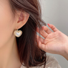 Elegant And Luxurious Double-Layer Pearl Earrings With Diamond Embellishments For Women, Size: Eh1314 (One Pair) Surprise Gift