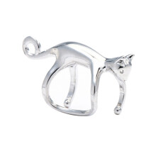 Cute Cat Earrings For Women Without Pierced Ears (Silver Style 1) Surprise Gift