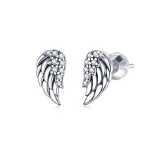 S925 Sterling Silver Wing Stud Earrings - Personalized Earrings Surprise Gift