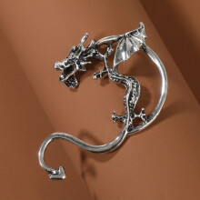 Gothic Style Earrings, Retro Elf Wings Clip-On Earrings, Dark Punk Style Devil Ear Hooks (E2112-3) Surprise Gift