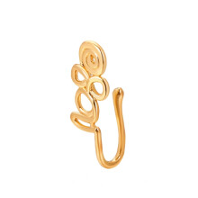 U-Shaped Nose Clip, Copper And Zircon-Set, Color: G-373 Gold. Surprise Gift