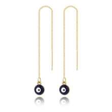 Boucles d'oreilles longues et simples style œil pour femme E2210-5 - Cadeau surprise