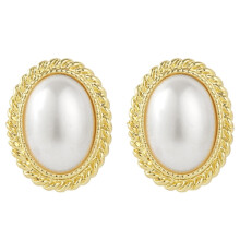 E2109-16 Pendientes de botón semiovalados Joyería Regalo sorpresa