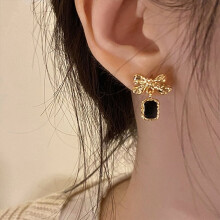 Elegant And Luxurious Double-Layer Pearl Earrings With Diamond Embellishments For Women, Size: Eh1600 Per Pair Surprise Gift