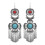 Σκουλαρίκια Vintage με φούντες, Σκουλαρίκια Statement Turquoise (Πράσινο) Δώρο-έκπληξη 1