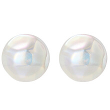E2209-3 Iridescent Irregular Half-Circle Stud Earrings Jewelry Surprise Gift