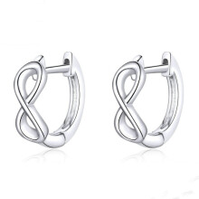 Infinite Love Platinum Plated Earrings S925 Sterling Silver Stud Earrings Surprise Gift