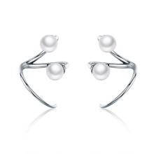 Simple Women'S Pearl Stud Earrings, Sterling Silver, Versatile Earrings Surprise Gift