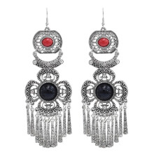 Vintage Tassel Earrings With Exaggerated Turquoise (Black 1) Surprise Gift
