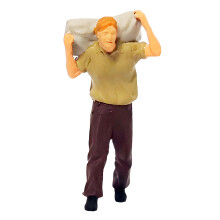 Figurine réaliste de modèle de résine d'ouvrier-Sac de transport