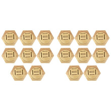 Simple Wooden Medal Rack Hexagonal Wall Medal Rack Decorative Wall Mount Bedroom and Living Room Medal Storage Rack 16PC