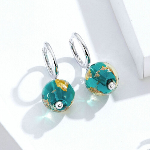Σκουλαρίκια Dreamy Glass από ασήμι S925, δώρο έκπληξη 1