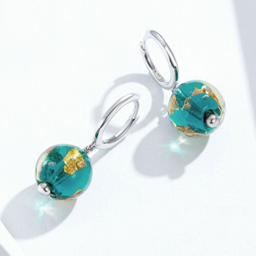 Σκουλαρίκια Dreamy Glass από ασήμι S925, δώρο έκπληξη 2