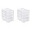 2X Extra Large 4-Tier Stackable Storage Box with Lid Clear Plastic Organizer Toy Building Block Storage Box 1