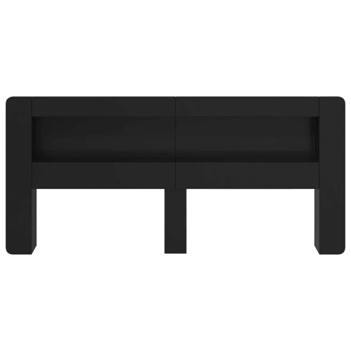 VidaXL vidaXL Headboard Cabinet with Storage Black Engineered Wood 2