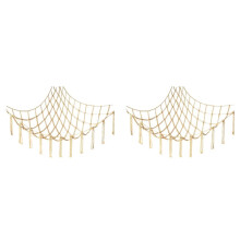 2X Stuffed Animal Storage Hammock - Large Corner Net for Kids Room Decor and Toy Organization