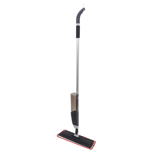 700ML Spray Floor Mop Water Spraying Floor Cleaner Includes 2 Microfibre Pads Black 1