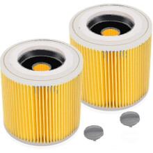 Lot de 2 cartouches filtrantes pour aspirateurs Krcher WD3 Premium, WD2, WD3P, WD3 MV2 et MV3 (référence 6.414-552.0/6414552)