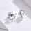 Silver Stud Earrings, Silver Earrings With Colored Zircon Silver Studs Surprise Gift 5