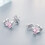 Heart-Shaped S925 Sterling Silver Earrings With Gemstone Studs Surprise Gift 3