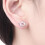 Heart-Shaped S925 Sterling Silver Earrings With Gemstone Studs Surprise Gift 5