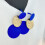 Patchwork Solid Color Geometric Circular Women'S Earrings (E-649-Dark Blue) Surprise Gift 2