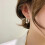 Shell Double-Layer Earrings With Diamond Clasp, Color: Eh1071 Surprise Gift 2