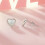 Σκουλαρίκια-καρδιά από λευκόχρυσο επιχρυσωμένο ασήμι S925 (Bse969) Δώρο-έκπληξη 2