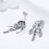 Sterling Silver Long Earrings With Studs Surprise Gift 4