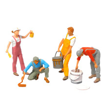 1:64 Scale Artistic Tiny Painter Figurines For-Brush Down Set