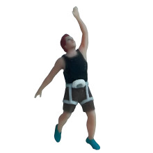 Realistic Rock Climber Figure Model 1:64-Fearless in the dark